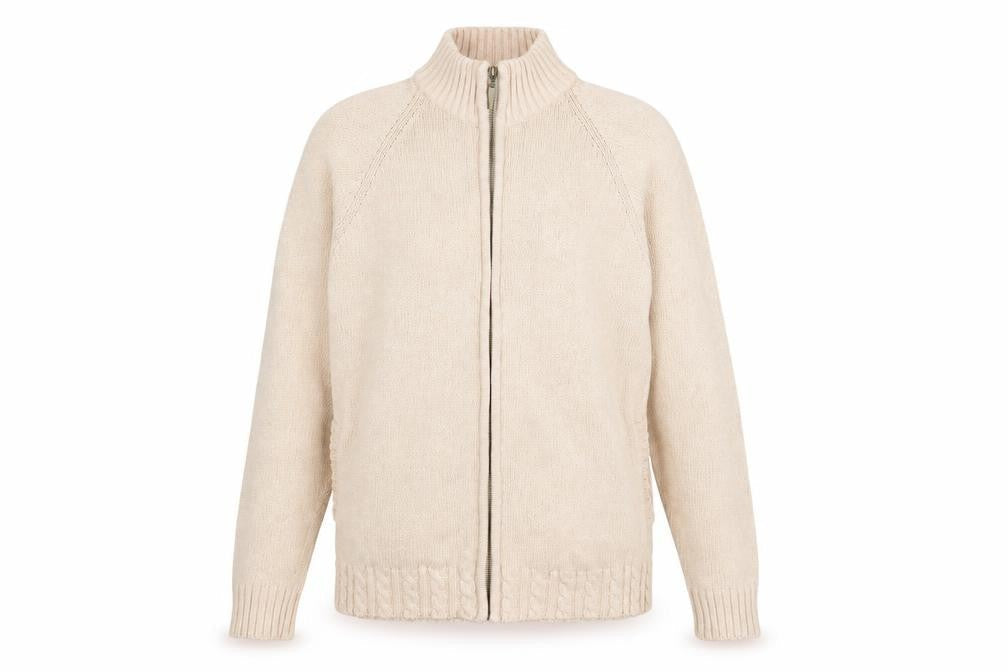 Womens UK Size S Jumper Beige Basic Jacket