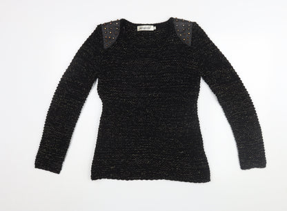 Womens UK Size S Missguided Black Pullover Jumper