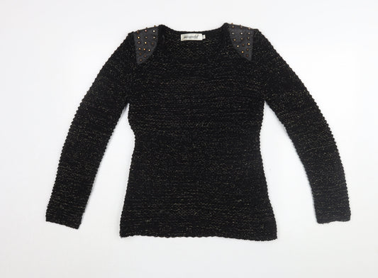 Womens UK Size S Missguided Black Pullover Jumper