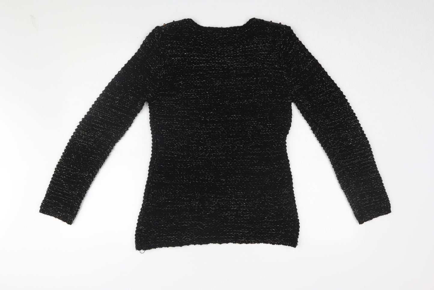 Womens UK Size S Missguided Black Pullover Jumper