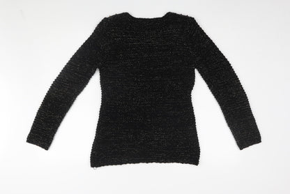 Womens UK Size S Missguided Black Pullover Jumper