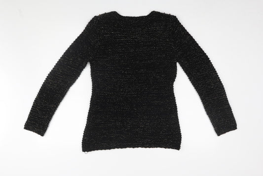 Womens UK Size S Missguided Black Pullover Jumper