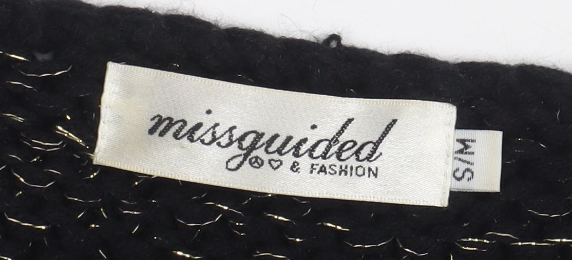 Womens UK Size S Missguided Black Pullover Jumper