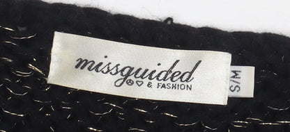 Womens UK Size S Missguided Black Pullover Jumper