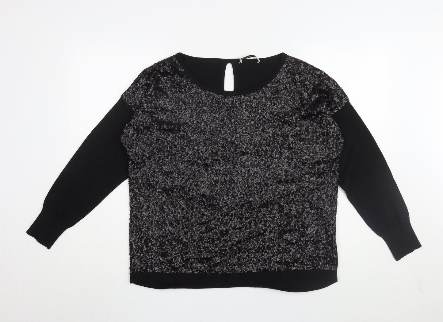 Womens UK Size M Oasis Black  Blouse