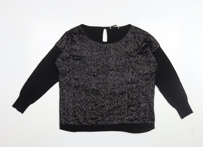 Womens UK Size M Oasis Black  Blouse