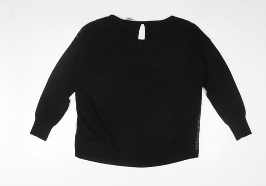 Womens UK Size M Oasis Black  Blouse