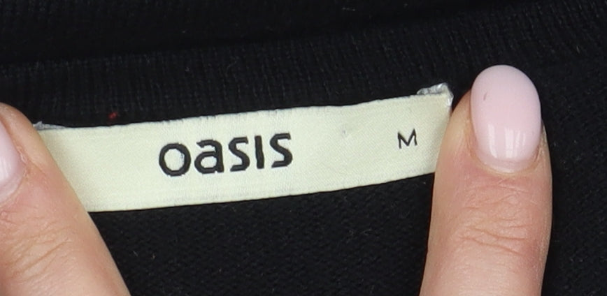 Womens UK Size M Oasis Black  Blouse