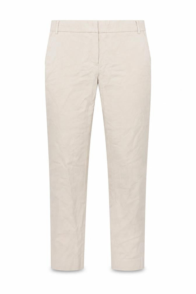 Front view of Mango Beige Chino Trousers, size 12, unisex