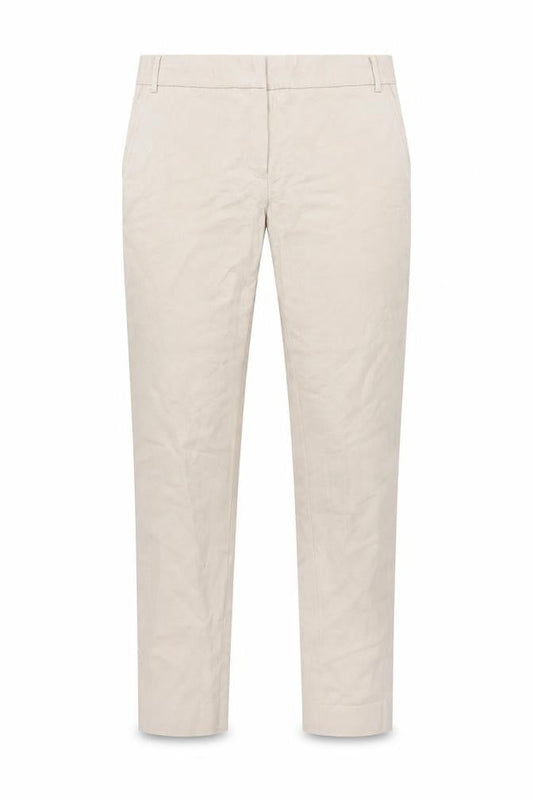 Front view of Mango Beige Chino Trousers, size 12, unisex