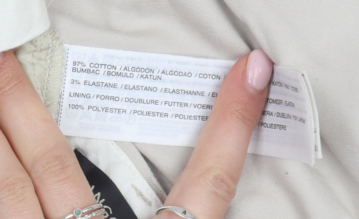 Mango Beige Chino Trousers, Size 12, Unisex