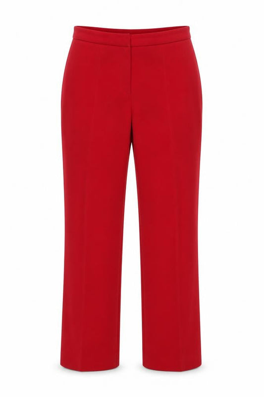 Womens UK Size 12 Bay Regular Fit Straight Red Trousers