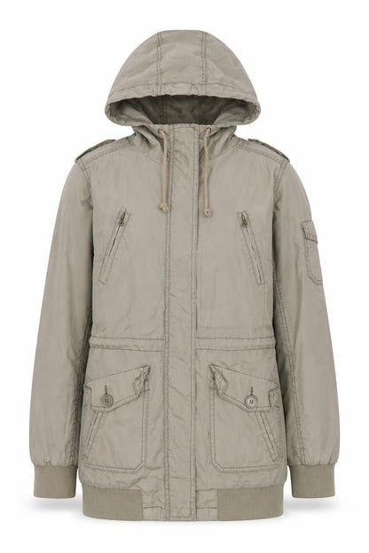 Womens UK Size 10 H&M Grey Parka Coat