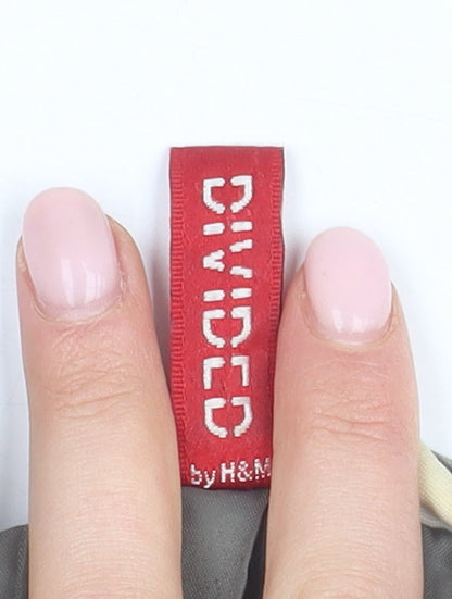 H&M Women's Grey Parka Jacket, Size 10, Autumn Style