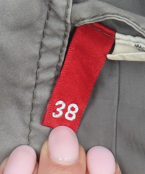 H&M Women's Grey Parka Jacket, Size 10, Autumn Style