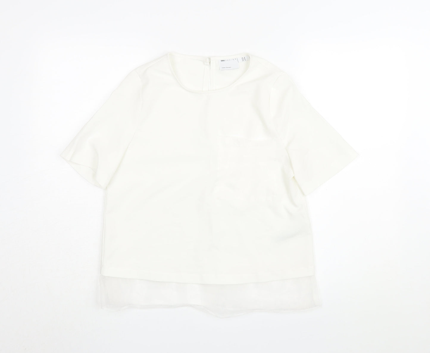 Womens UK Size UK 8 ASOS DESIGN Ivory  Blouse