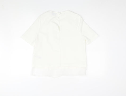 ASOS DESIGN Women's Ivory Blouse UK 8 Round Neck