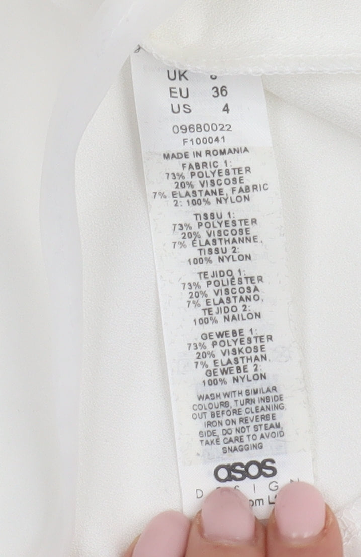 Womens UK Size UK 8 ASOS DESIGN Ivory  Blouse