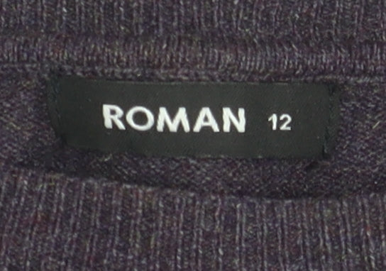 Womens UK Size 12 Roman Purple Pullover Jumper