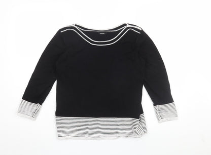 Womens UK Size 16 Roman Black Basic Blouse
