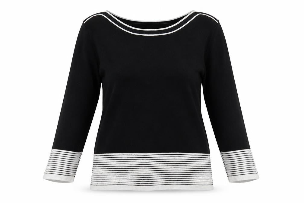 Womens UK Size 16 Roman Black Basic Blouse