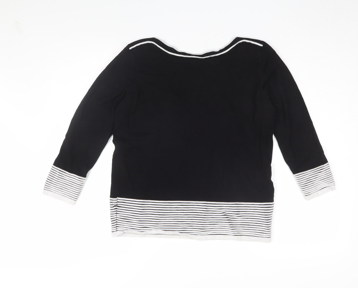 Womens UK Size 16 Roman Black Basic Blouse