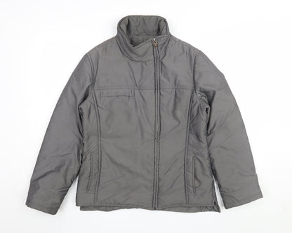Cerruti Women's Grey Mid-Length Puffer Jacket Size 12
