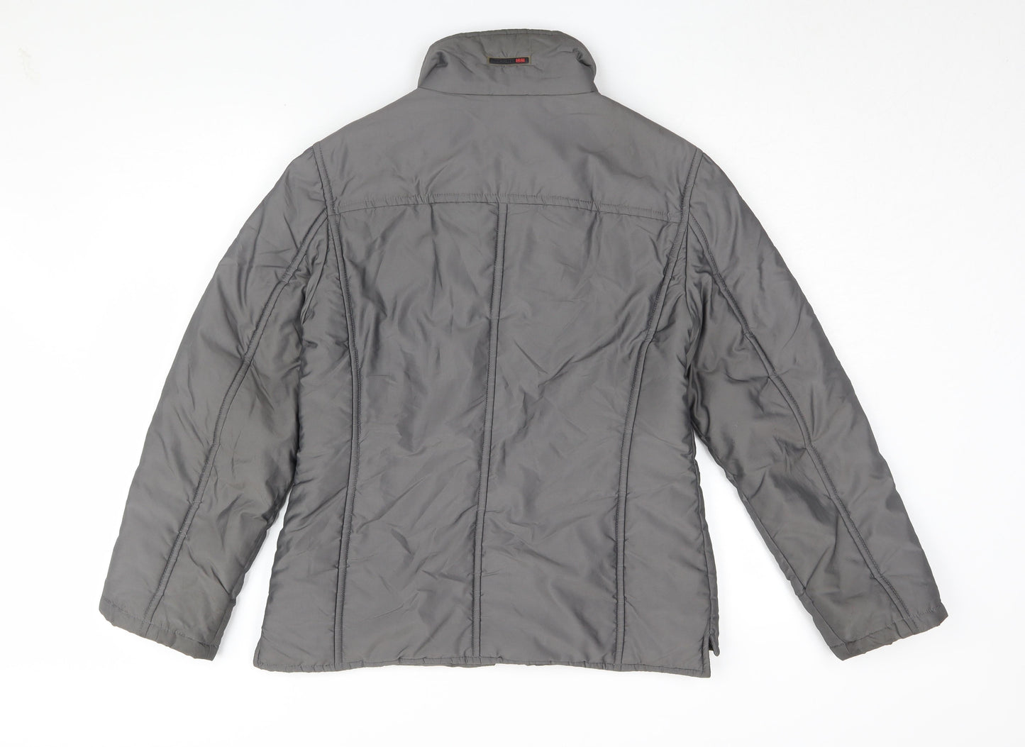 Cerruti Women's Grey Mid-Length Puffer Jacket Size 12