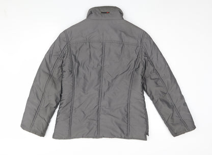 Cerruti Women's Grey Mid-Length Puffer Jacket Size 12