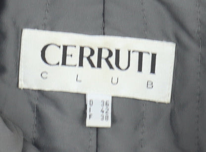 Cerruti Women's Grey Mid-Length Puffer Jacket Size 12