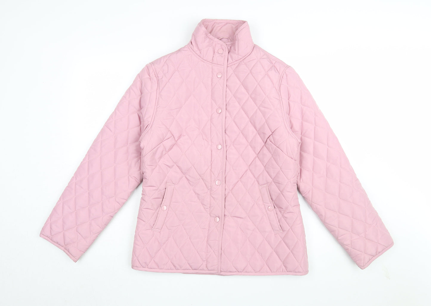 Womens UK Size S Pure & Natural Pink Quilted Coat
