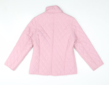 Womens UK Size S Pure & Natural Pink Quilted Coat