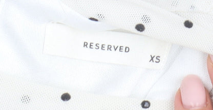 Reserved Women's White Polka Dot A-Line Dress XS