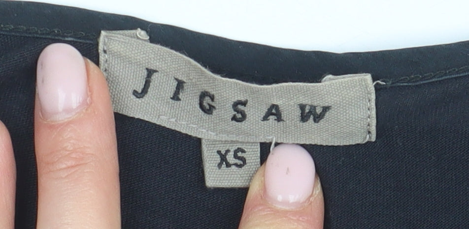Jigsaw Women's Black XS Midi Slip Dress - Elegant & Casual
