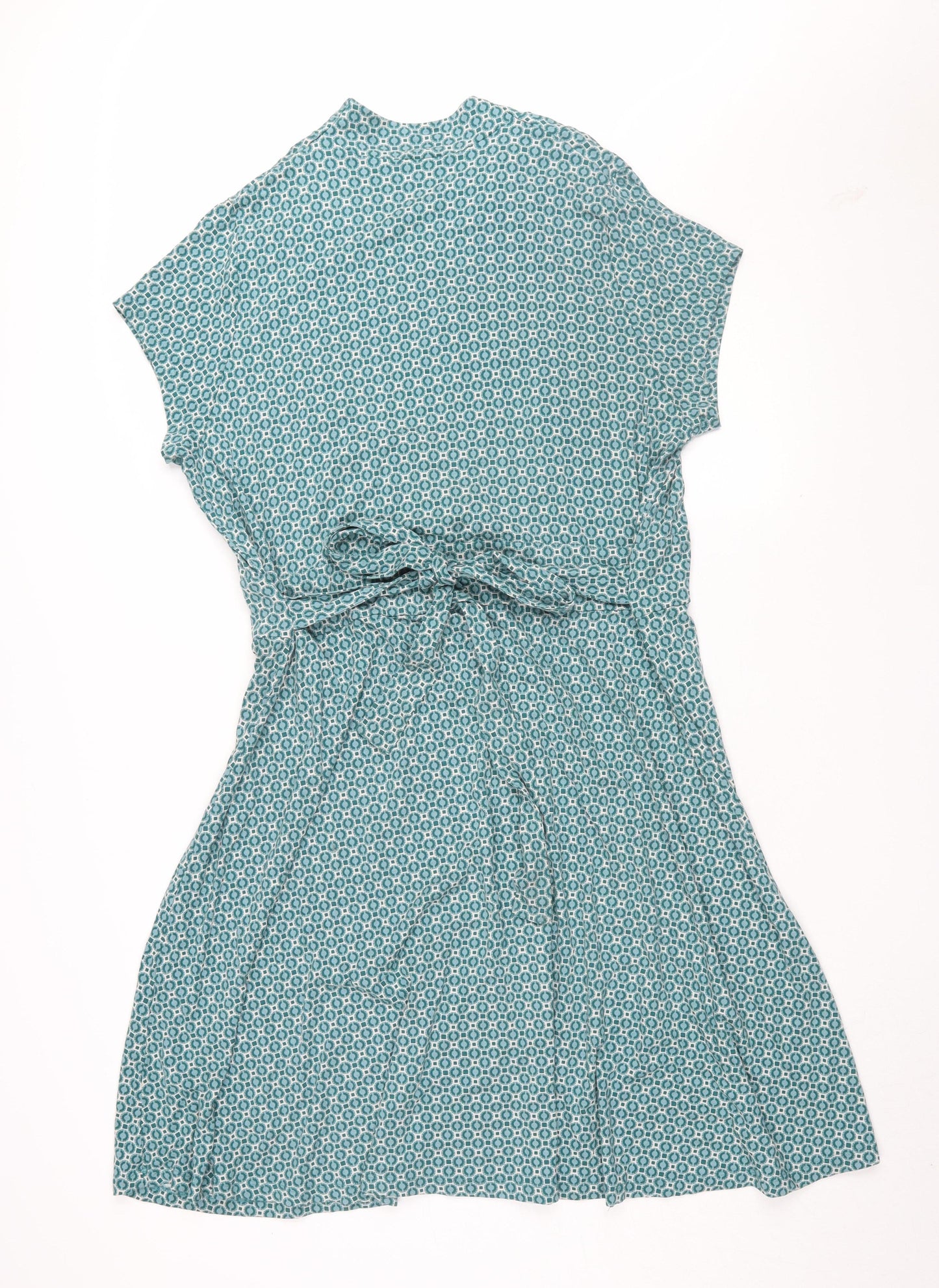 Anne Weyburn Women's Green Geometric Wrap Dress