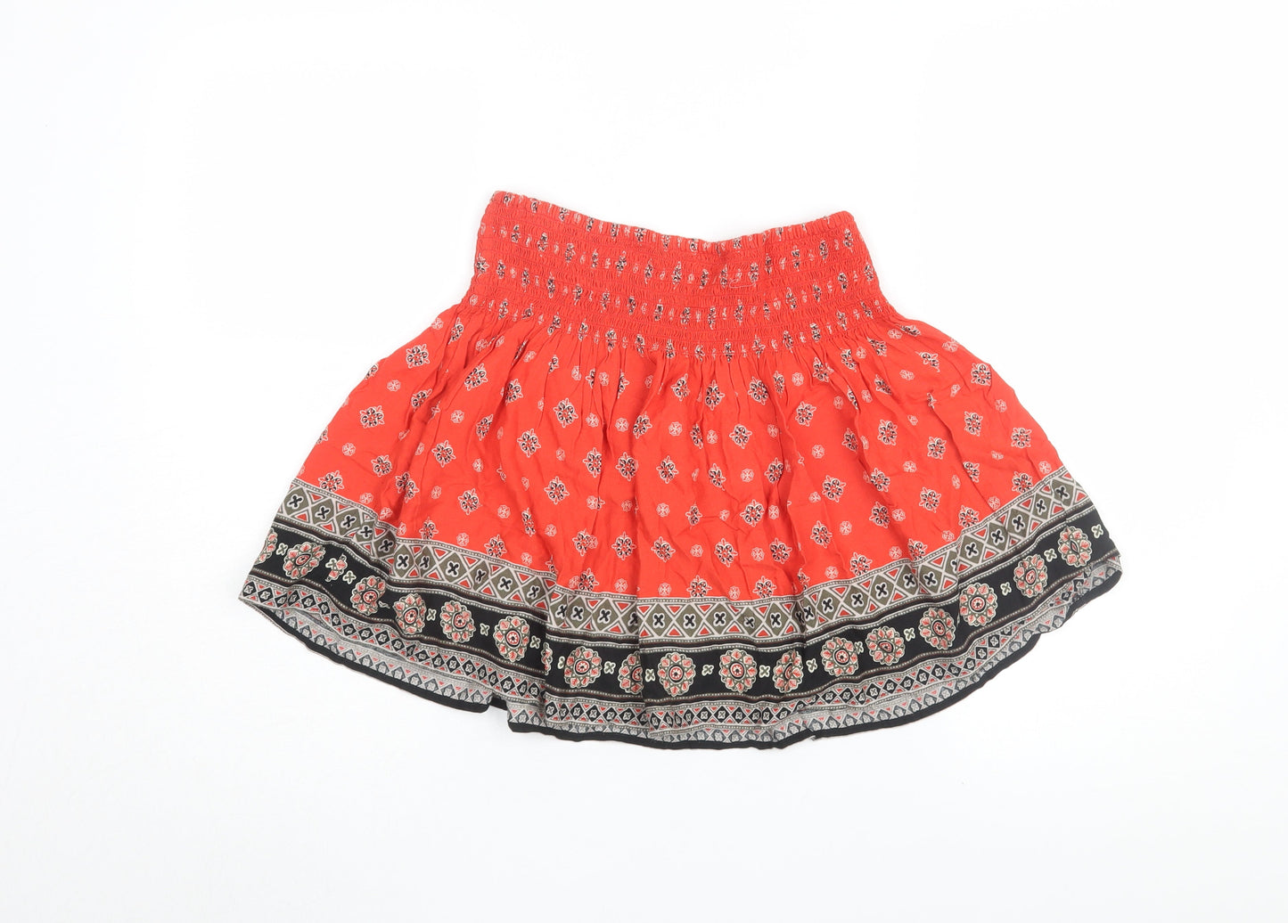 Hollister Women's Red Peasant Skirt, M, Floral Boho