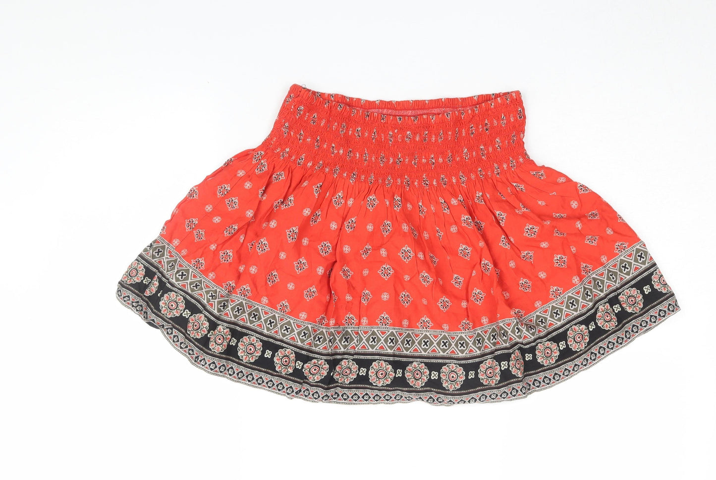 Hollister Women's Red Peasant Skirt, M, Floral Boho