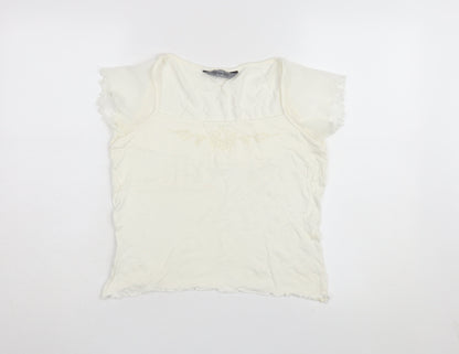 Womens UK Size 12 AMARANTO Ivory  T-Shirt