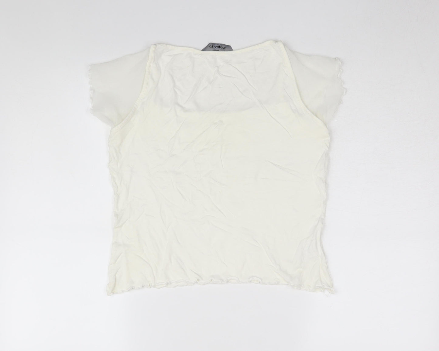 Womens UK Size 12 AMARANTO Ivory  T-Shirt