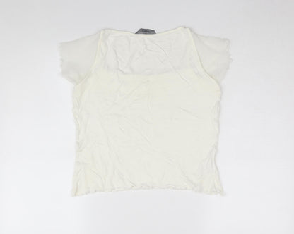 Womens UK Size 12 AMARANTO Ivory  T-Shirt