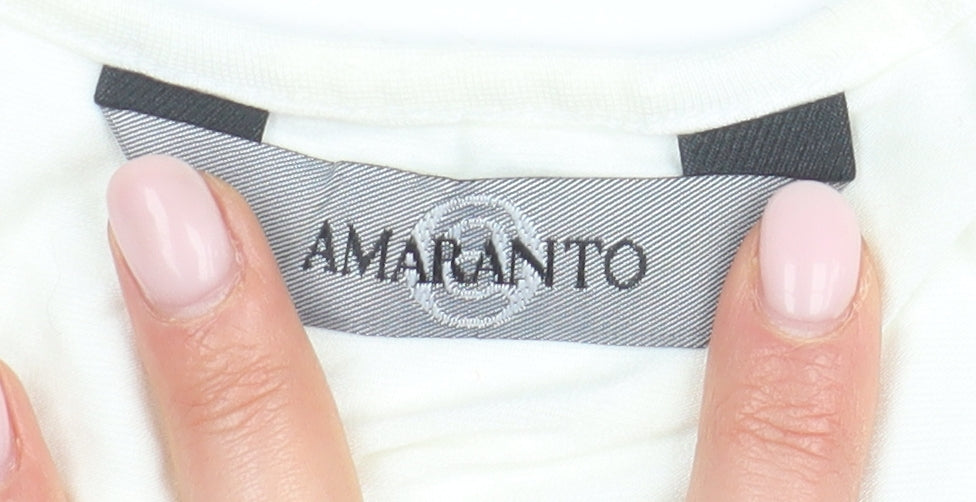 Womens UK Size 12 AMARANTO Ivory  T-Shirt