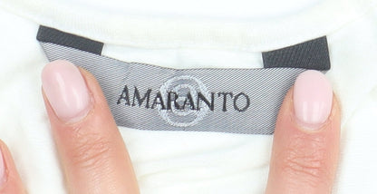 Womens UK Size 12 AMARANTO Ivory  T-Shirt