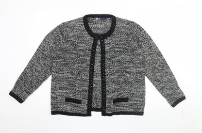 Womens UK Size L Isle Grey Cardigan Jumper