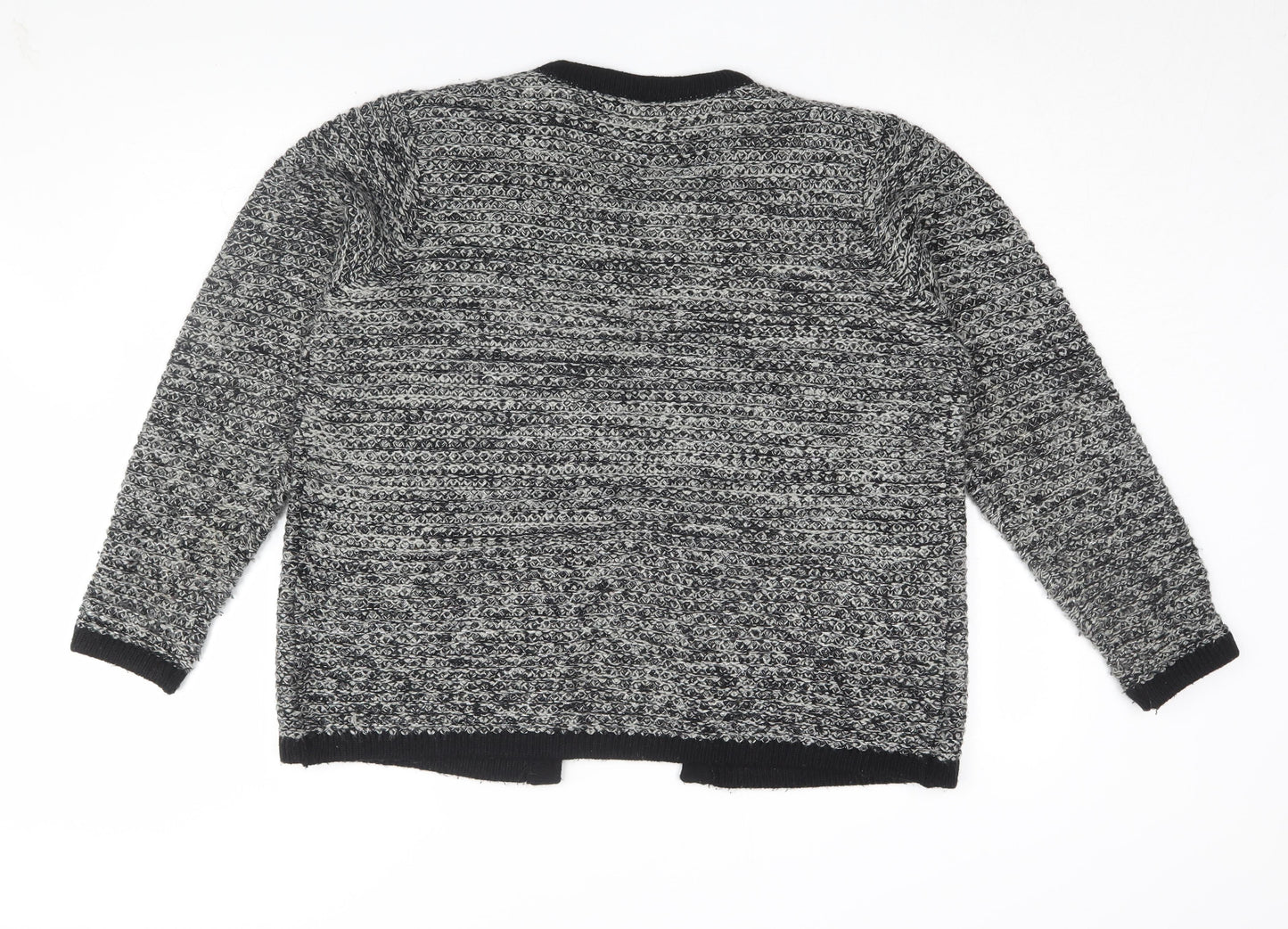 Womens UK Size L Isle Grey Cardigan Jumper