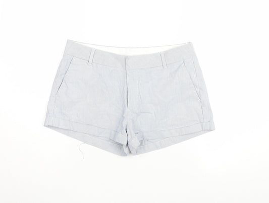 Jack Wills Women's Blue Chino Shorts, Size 10, Pinstripe Style
