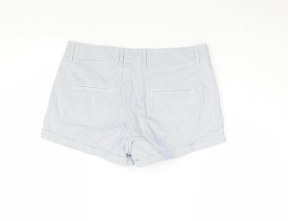 Jack Wills Women's Blue Chino Shorts, Size 10, Pinstripe Style