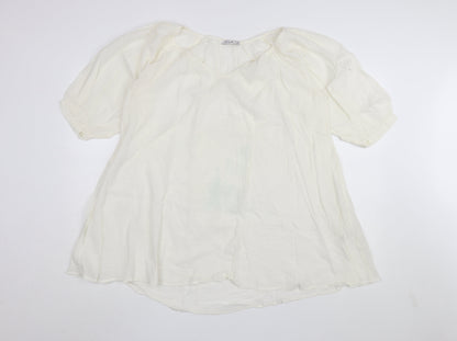 Womens UK Size S VILA White Tunic Blouse
