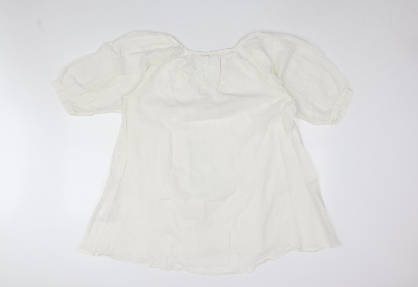 Womens UK Size S VILA White Tunic Blouse