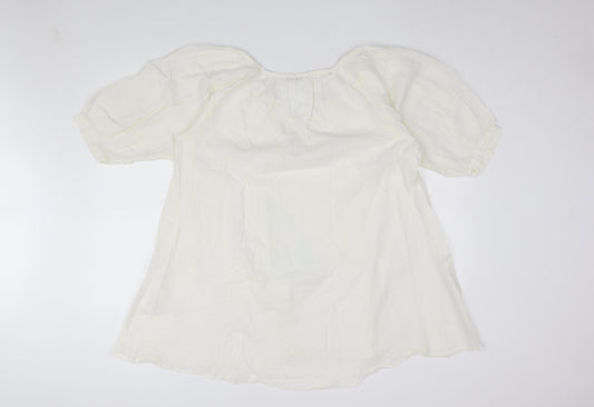 Womens UK Size S VILA White Tunic Blouse