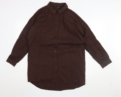 Vero Moda Women's Brown Shirt Dress XS, Cotton Casual